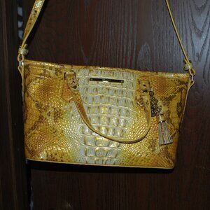 NWT Brahmin Mini Asher Leather Purse in Canary Ombre Melbourne